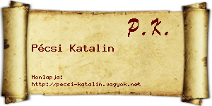 Pécsi Katalin névjegykártya