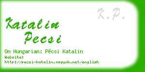 katalin pecsi business card